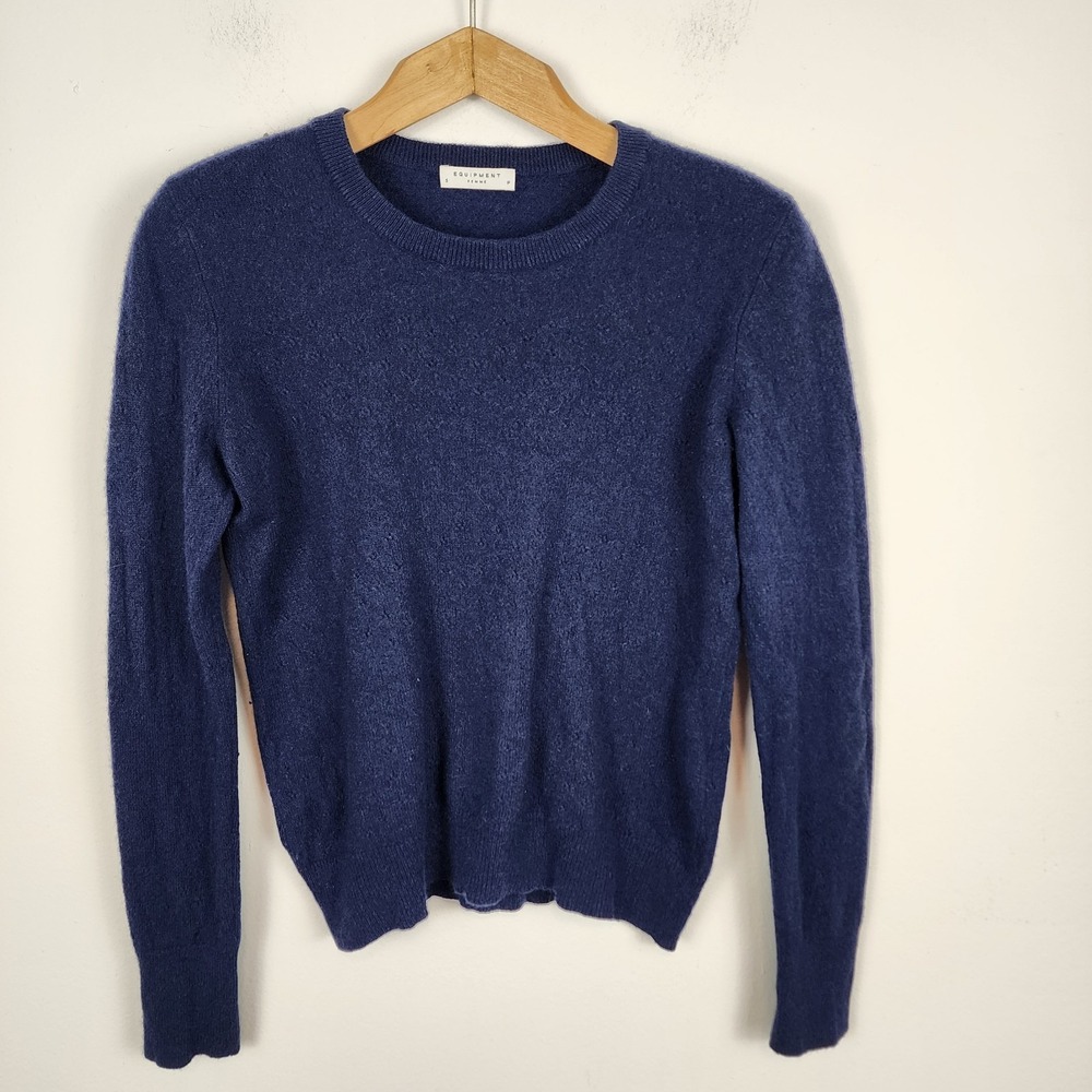 Equipment Blue Crew Neck Sweater